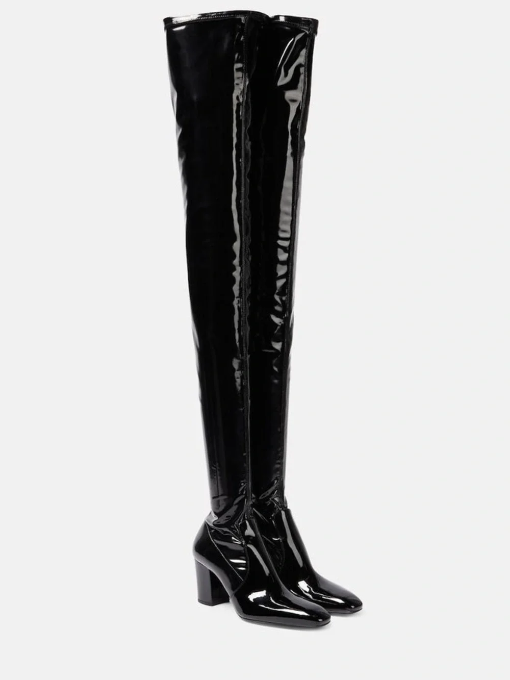 New Saint Laurent Betty Vinyl Over-The-Knee Boots $2,150 41